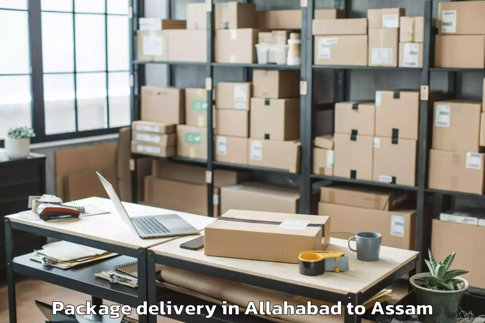 Top Allahabad to Sorbhog Package Delivery Available